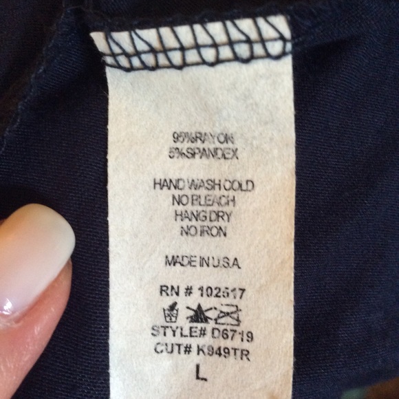 Soprano Navy Blue Faux Wrap Dress size L - Picture 8 of 8